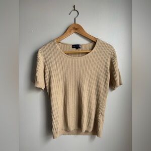 Vintage beige ribbed top